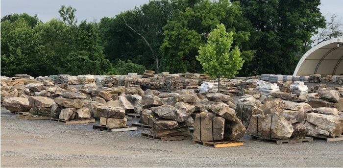 Hardscape center bulk materials